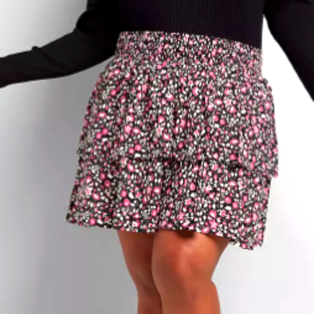 Lane Bryant Floral Tiered Skirt Size 26/28